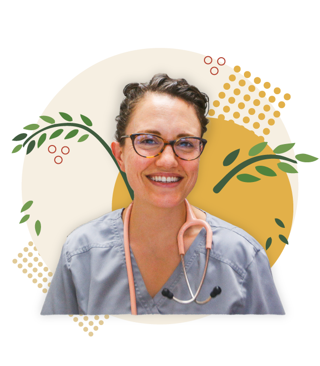 nurse smiling